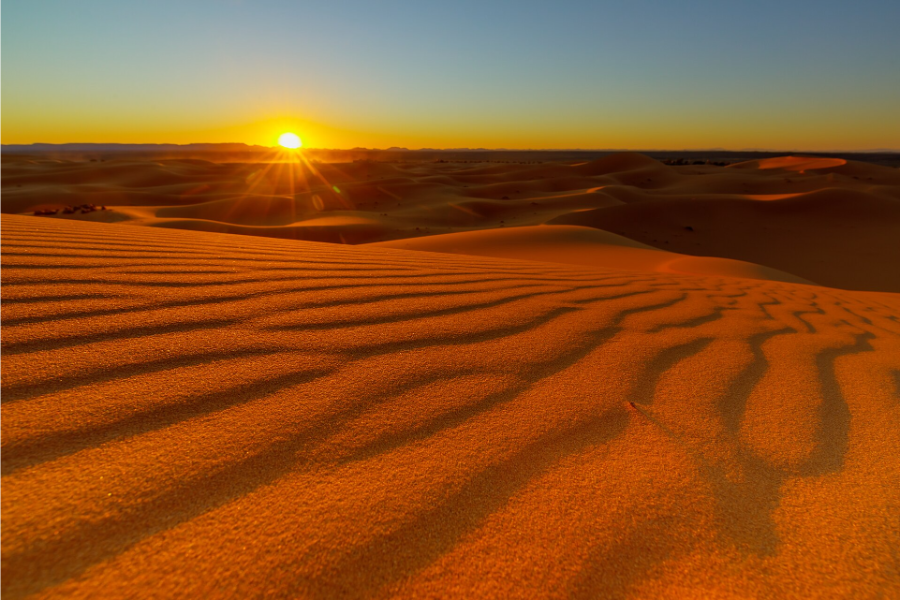 Erg Chebbi Dunes Sunset in the Desert.webp